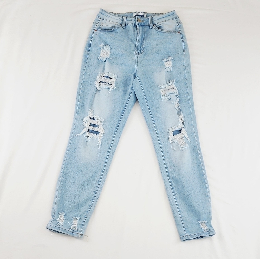 Wax Collection Ripped Skinny Jeans Pants